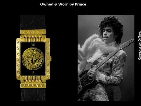 Owned & Worn by Prince - Gianni Versace Medusa Gold Tone Watch with Full Provenance