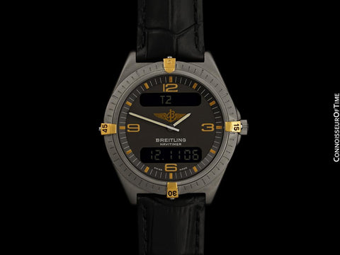 Breitling Navitimer Aerospace Chronograph Watch Ref. 80360 - Titanium & 18K Gold