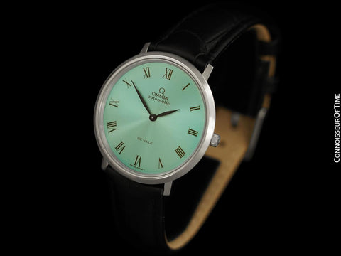 1969 Omega Vintage De Ville Mens Full Size Automatic Watch with Tiffany Blue Dial - Stainless Steel