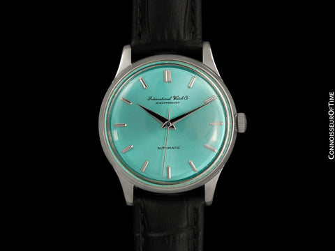 1952 IWC Vintage Mens Cal. 852 Automatic Watch with Tiffany Blue Dial - Stainless Steel