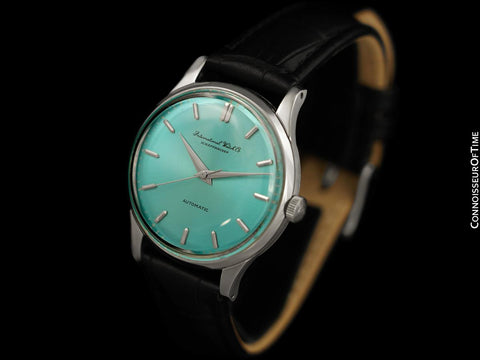 1952 IWC Vintage Mens Cal. 852 Automatic Watch with Tiffany Blue Dial - Stainless Steel