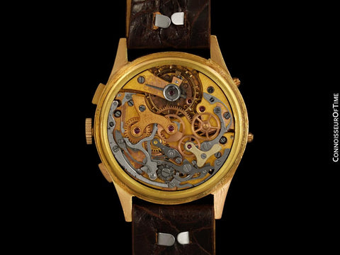 1960's Arsa Large Vintage Triple Calendar Valjoux 72C Chronograph Dato-Compax Watch - 18K Rose Gold