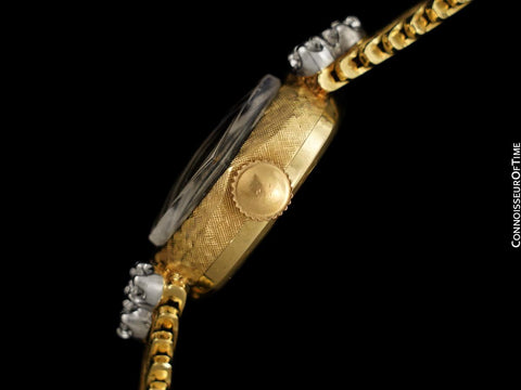 1960's Jaeger-LeCoultre Vintage Ladies 14K Gold & Diamond Watch - Boxes & Papers