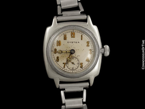 1927 Rolex Rare Very Early Oyster Vintage Mens Chromium Watch - One of the Earliest Oysters Made