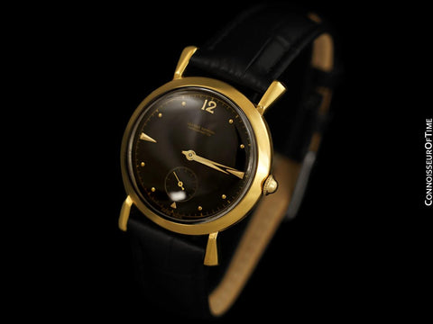 1950's Ulysse Nardin Vintage Chronometer Mens Dress Watch, Beautiful Case - 18K Gold Plated