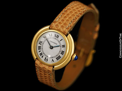  Cartier Ellipse Vintage Ladies Mechanical Watch - Solid 18K Gold