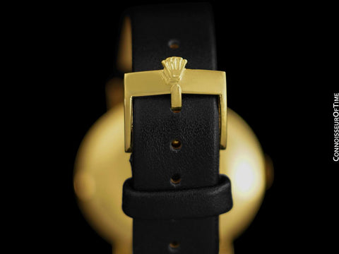 1976 Rolex Cellini Vintage Mens Handwound Oval Watch, Ref. 4083 - 18K Gold