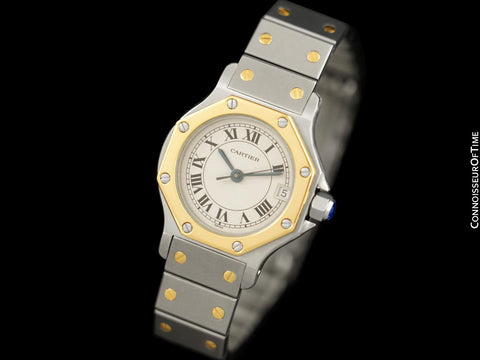 Cartier Santos Octagon Ladies Watch - Stainless Steel & 18K Gold