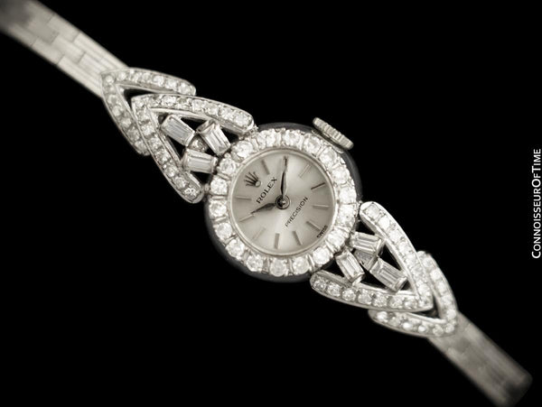 1964 Rolex Ladies Vintage Cocktail Watch - 18K White Gold & Diamonds