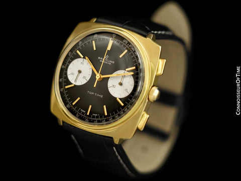 1967 Breitling Top Time Vintage Large Pilots "Reverse Panda Dial" Chronograph - 14K Gold Filled & Stainless Steel