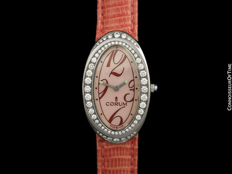 Corum Ovale Ladies Luxury Stainless Steel & Diamond Watch - Near NOS with Tag