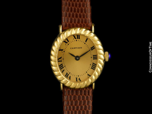 1978 Cartier Vintage Classic Ladies Handwound Watch - 18K Gold