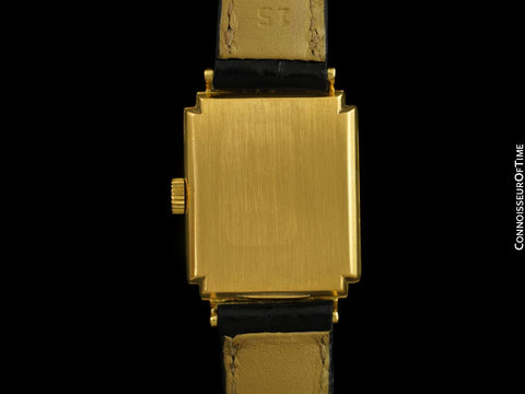 1946 Patek Philippe Vintage Mens Late Art Deco Handwound Watch with Stepped Lugs - 18K Gold