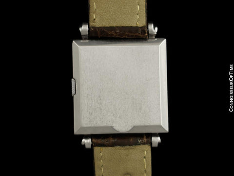 1942 IWC for Gumbiner World War II Era Mens Wristwatch - Platinum & Diamonds