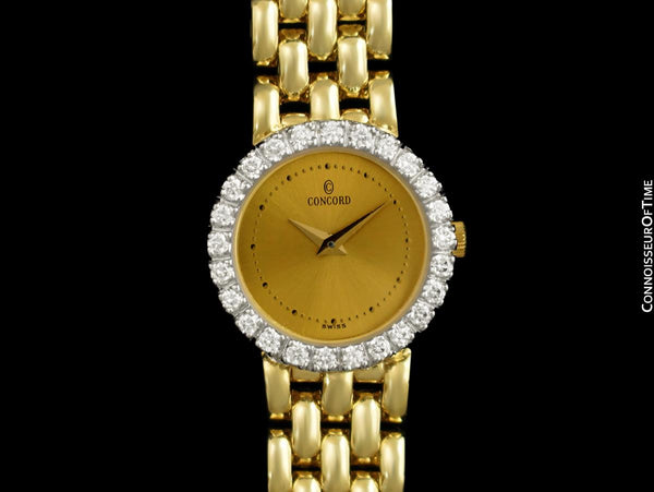 Concord Classique Ladies Luxury Watch - 14K Gold & Original Factory Diamonds