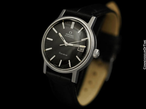 1972 Omega Geneve Vintage Mens Automatic Watch with Quick-Setting Date - Stainless Steel
