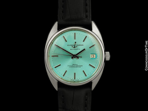 1970's Ulysse Nardin Vintage Mens Full Size 36,000 BPH Stainless Steel Watch - Officially Certified Chronometer