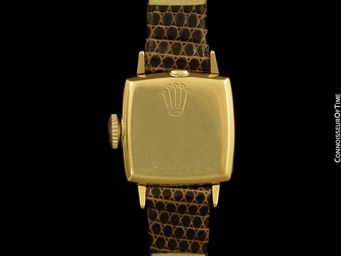 1966 Rolex Precision Pre-Cellini Vintage Ladies "TV" Shaped Watch, Ref. 2629 - 18K Gold