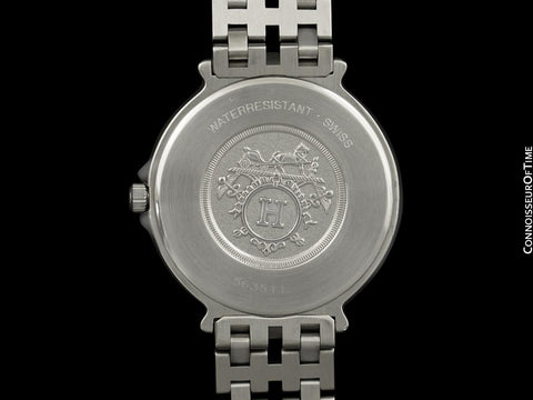 Hermes Mens Full Size Captain Nemo GMT Quartz Watch - Stainless Steel