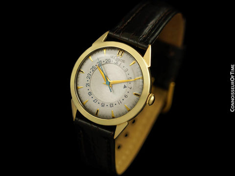 1954 Jaeger-LeCoultre Vintage Calendar Date Mens Watch - 10K Gold Filled