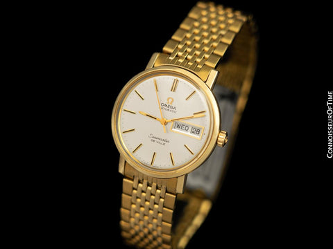 1975 Omega Seamaster De Ville Mens Watch, Automatic, Quick-Set Day & Date - 14K Gold Filled