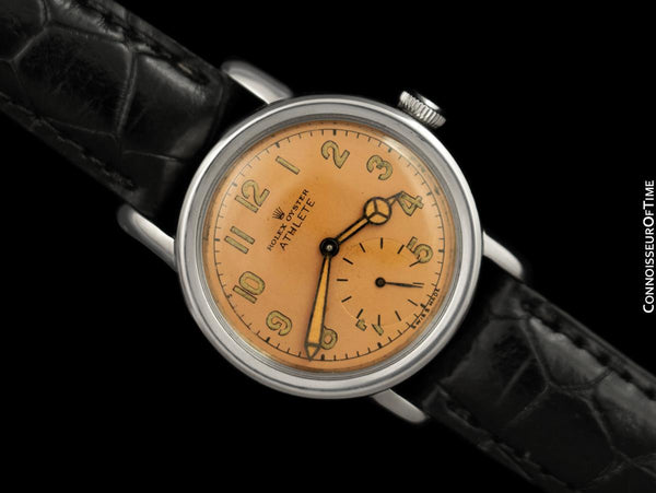 1942 Rolex Oyster Vintage Mens WWII Era Stainless Steel Watch Ref. 4127 - The Athlete