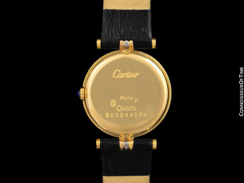 Cartier Vendome Trinity Ladies Solid 18K Gold Watch - Yellow, White & Rose Gold