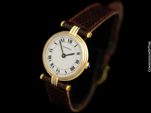 Cartier Vendome Trinity Ladies Solid 18K Gold Watch - Yellow, White & Rose Gold