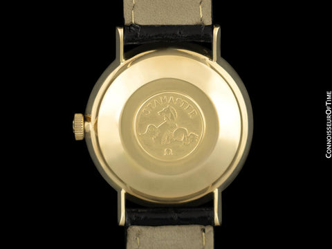 1960 Omega Seamaster Vintage Mens Watch - 14K Gold & Factory Omega Diamonds