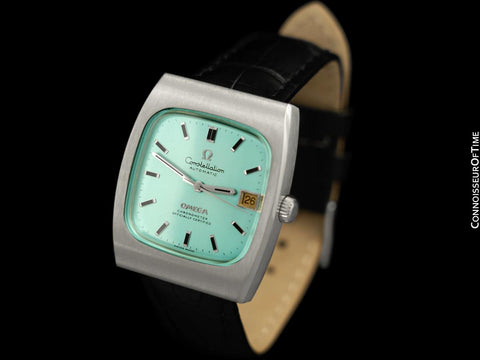 c. 1971 Omega Constellation Mens Automatic Chronometer Watch with Tiffany Blue Dial - Stainless Steel