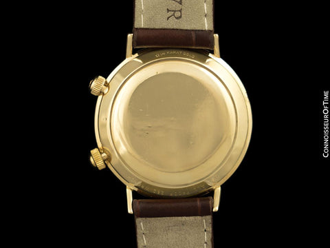 1966 Jaeger-LeCoultre Memovox Vintage Mens Reveil Wrist Alarm - 14K Gold