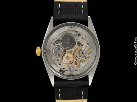 1953 Rolex Oysterdate Vintage Mens Handwound Watch with Red Date - Stainless Steel & 18K Gold