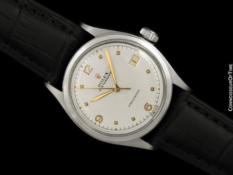 1953 Rolex Oysterdate Vintage Mens Ref. 6094 Handwound Watch - Stainless Steel