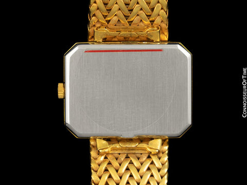 1973 Omega De Ville Mens "Emerald" Modern Watch By Andrew Grima - 18K Gold Plated & Stainless Steel