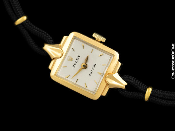 1958 Rolex Precision Vintage Pre-Cellini Ladies Watch, Ref. 9180 - 18K Gold