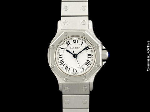 Cartier Santos Octagon Ladies Automatic Watch - Stainless Steel