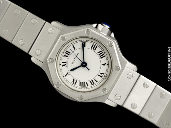 Cartier Santos Octagon Ladies Automatic Watch - Stainless Steel