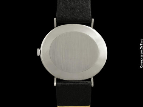 1972 Rolex Cellini Vintage Mens Midsize Handwound Oval Watch, Ref. 3881 - 18K White Gold