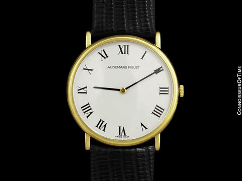 1990's Audemars Piguet Mens Ultra Thin Handwound Watch - 18K Gold