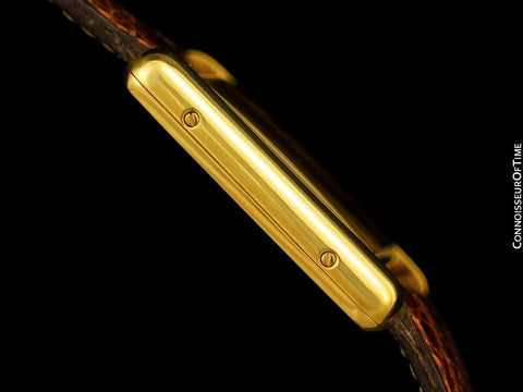 Cartier Vintage Mens Tank Watch - Gold Vermeil, 18K Gold over Sterling Silver