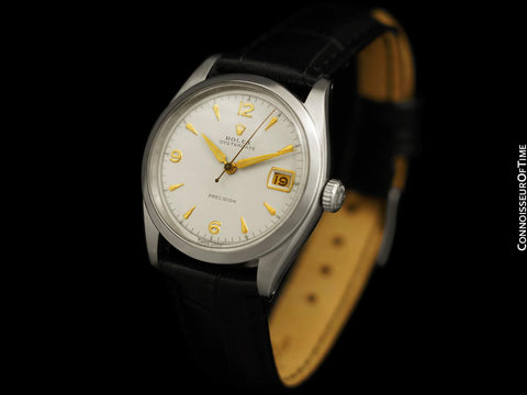 1954 Rolex Oysterdate Vintage Mens Ref. 6294 Handwound Watch - Stainless Steel & 18K Gold