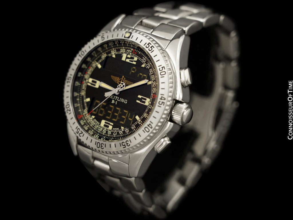 Breitling B-1 Multifunction Mens Bracelet Watch Ref. A68362 - Stainles -  Connoisseur of Time