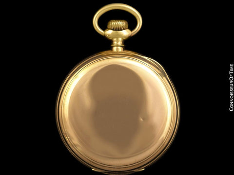 1890's Patek Philippe Antique Mens 44mm Pocket Watch - 14K Gold