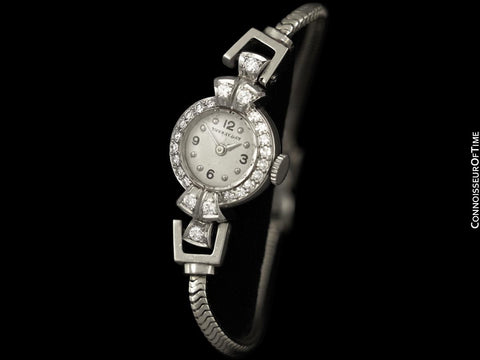 1930's Tiffany & Co. Cressarrow Vintage Art Deco Ladies Watch - Platinum & Diamonds