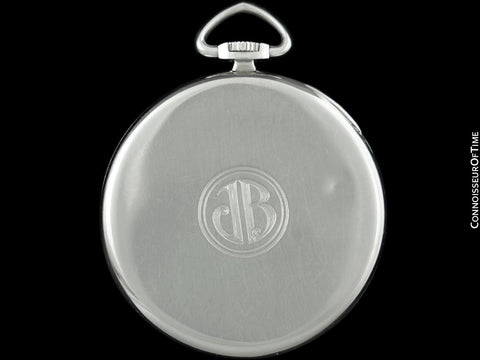 1928 Tiffany & Co. by IWC & Cresarrow Vintage Art Deco Mens Pocket Watch - Platinum & Diamonds
