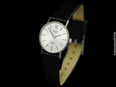 1973 Rolex Cellini Classic Vintage Ladies Watch, Ref. 3810 - 18K White Gold