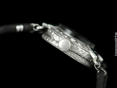 1930's Tiffany & Co. Ladies Vintage Watch - Platinum, Diamonds & Sapphires