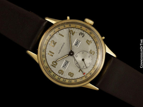 1940's Movado Vintage Triple Calendar "FDR's Watch" - 14K Gold - The Calendograph