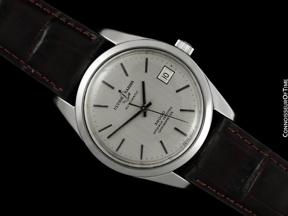 1960's Ulysse Nardin Vintage Mens Large 36,000 BPH Watch