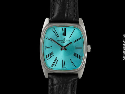 1960's Ulysse Nardin Vintage Mens Midsize Tonneau Watch - Stainless Steel